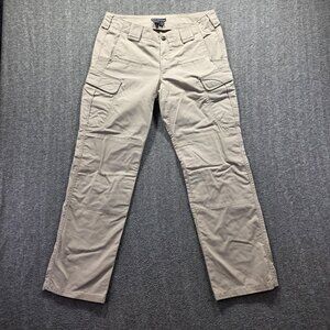 5.11 Tactical Pants Womens 10 Beige Ripstop Cargo Workwear Outdoor Hiking Casual